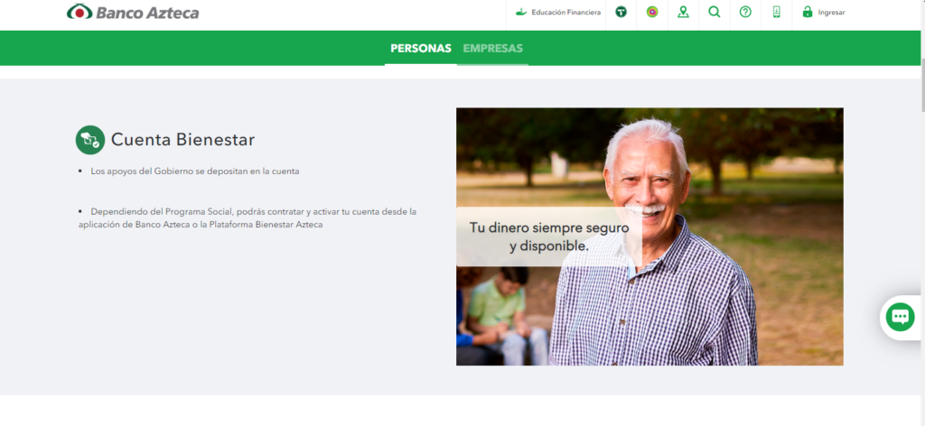 Con la Cuenta de Bienestar del Banco Azteca, guarda tu dinero de forma seguro o retira desde cajeros automáticos.
